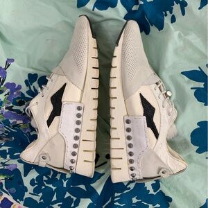 A.S. 98 Pony hair tongue, studded leather sneakers